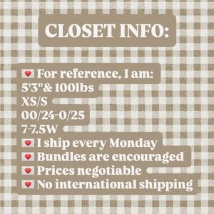 CLOSET INFO